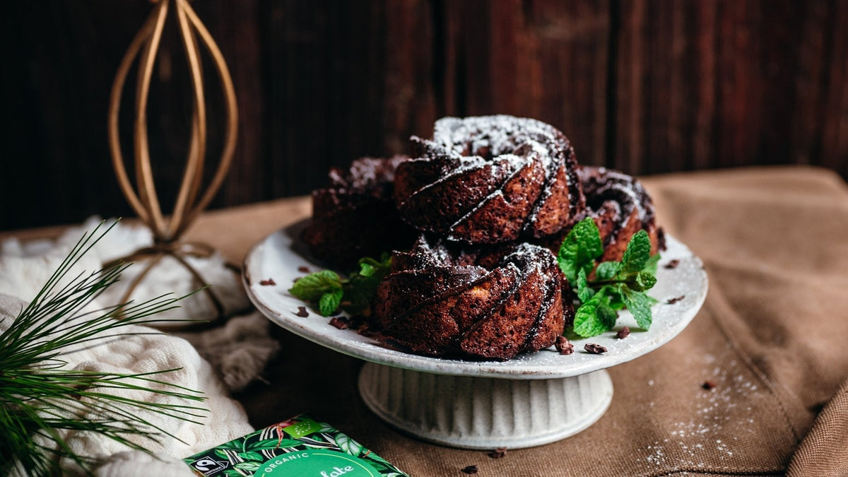 Mint Chocolate Mini Bundt Cakes