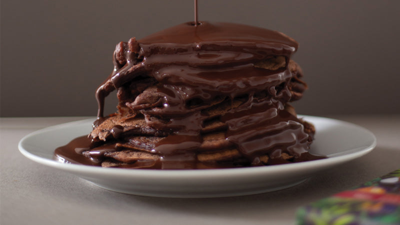 Vegan Dark Chocolate Pancake Stacks Recipe