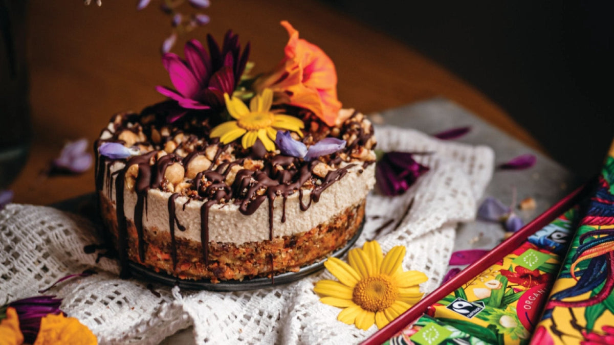 Carrot Cake with Caramelised Hazelnuts, Sea Salt & Dark Chocolate