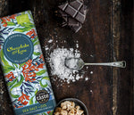 PAST BEST BEFORE DATE SALE - SEA SALT AND CARAMEL 55% DARK CHOCOLATE BAR 40g - BEST BEFORE DATE 04.03.25