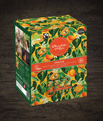 Orange Dispenserbox - vegane reine dunkle Schokolade - 120 x 5,5g Napolitains